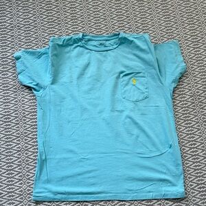 Mens Aqua Blue T-Shirt with Pocket